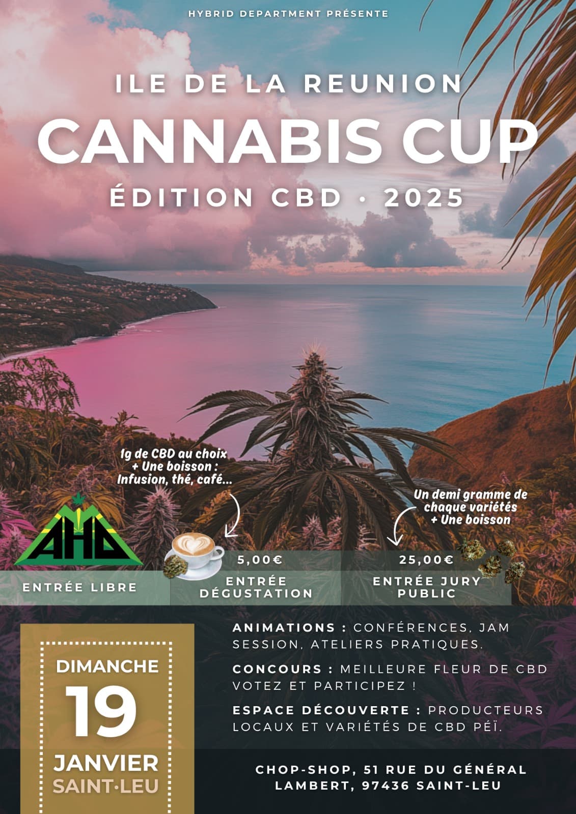 Affiche officielle · CBD Cup Réunion 2025
