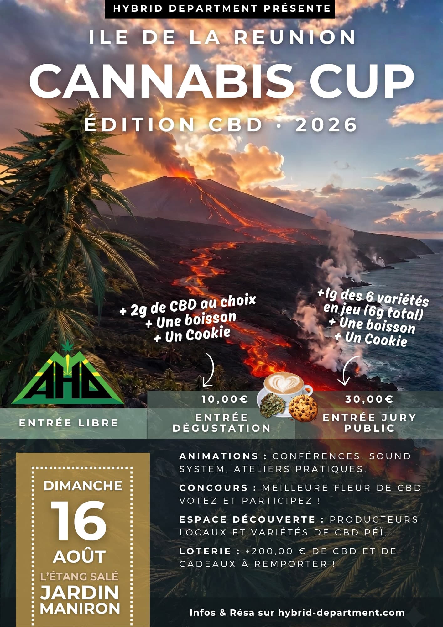 Affiche officielle · CBD Cup Péi 2026 · Cannabis Cup Édition CBD